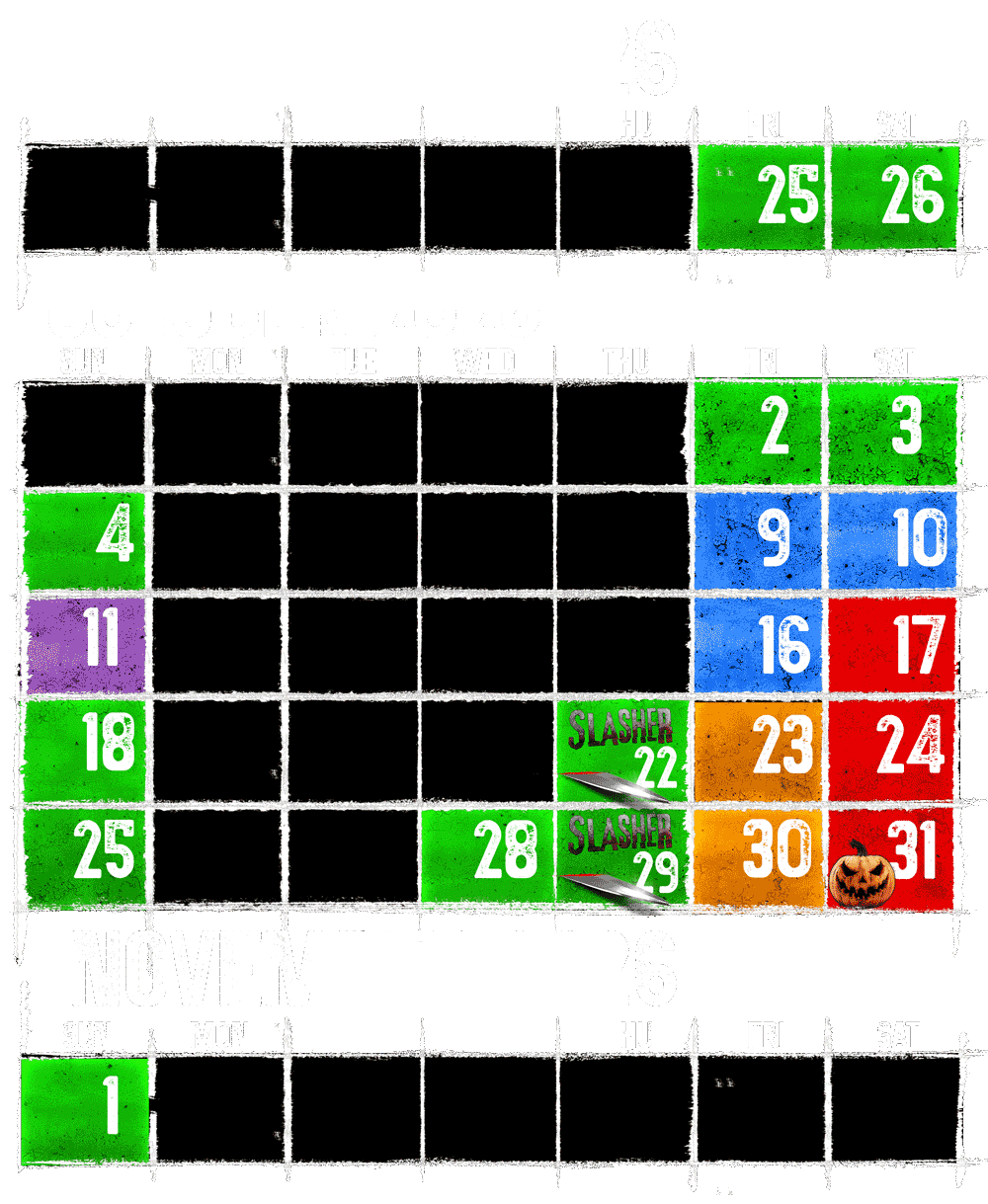 Brighton Asylum operating calendar